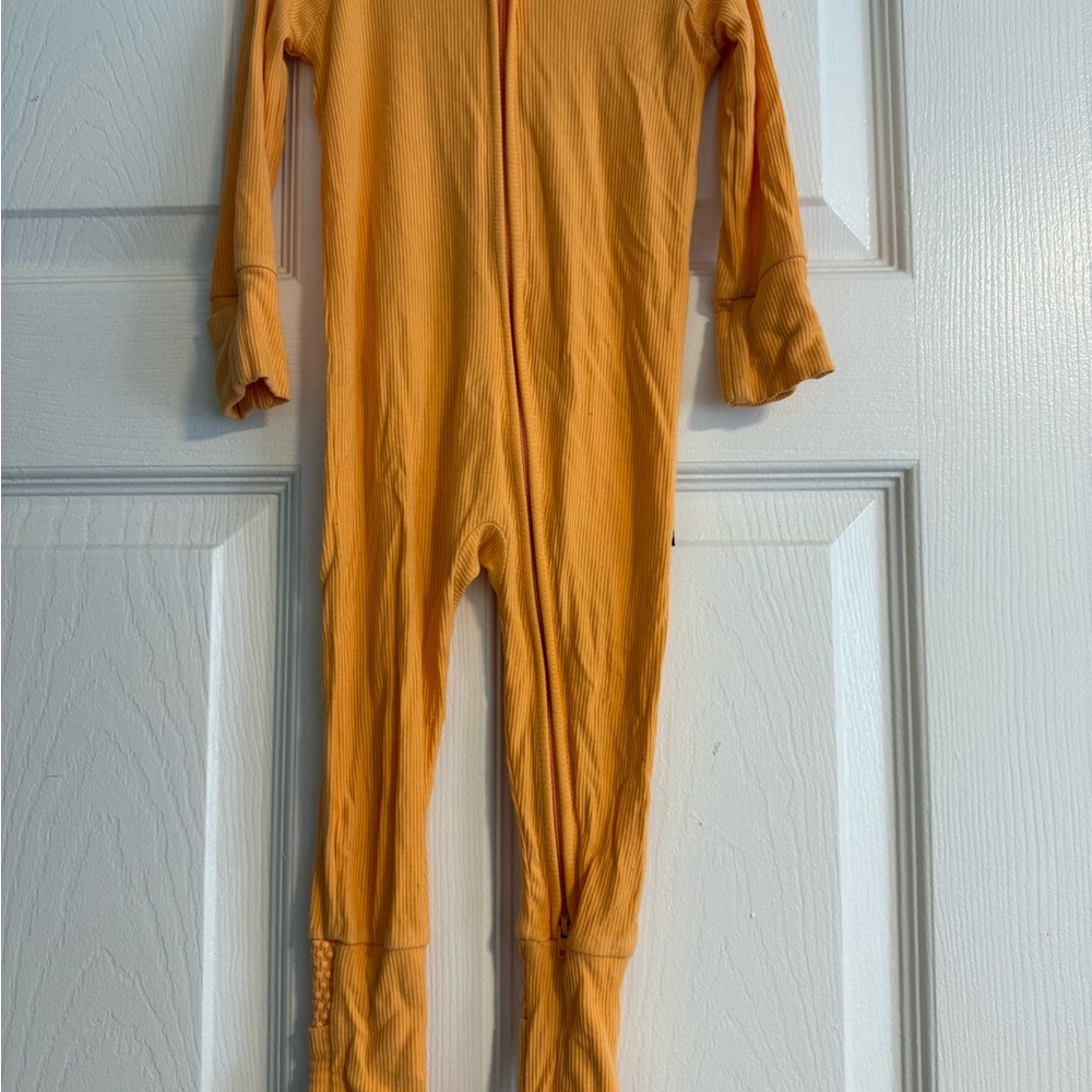 Sunny Orange Kids Footie Pajamas